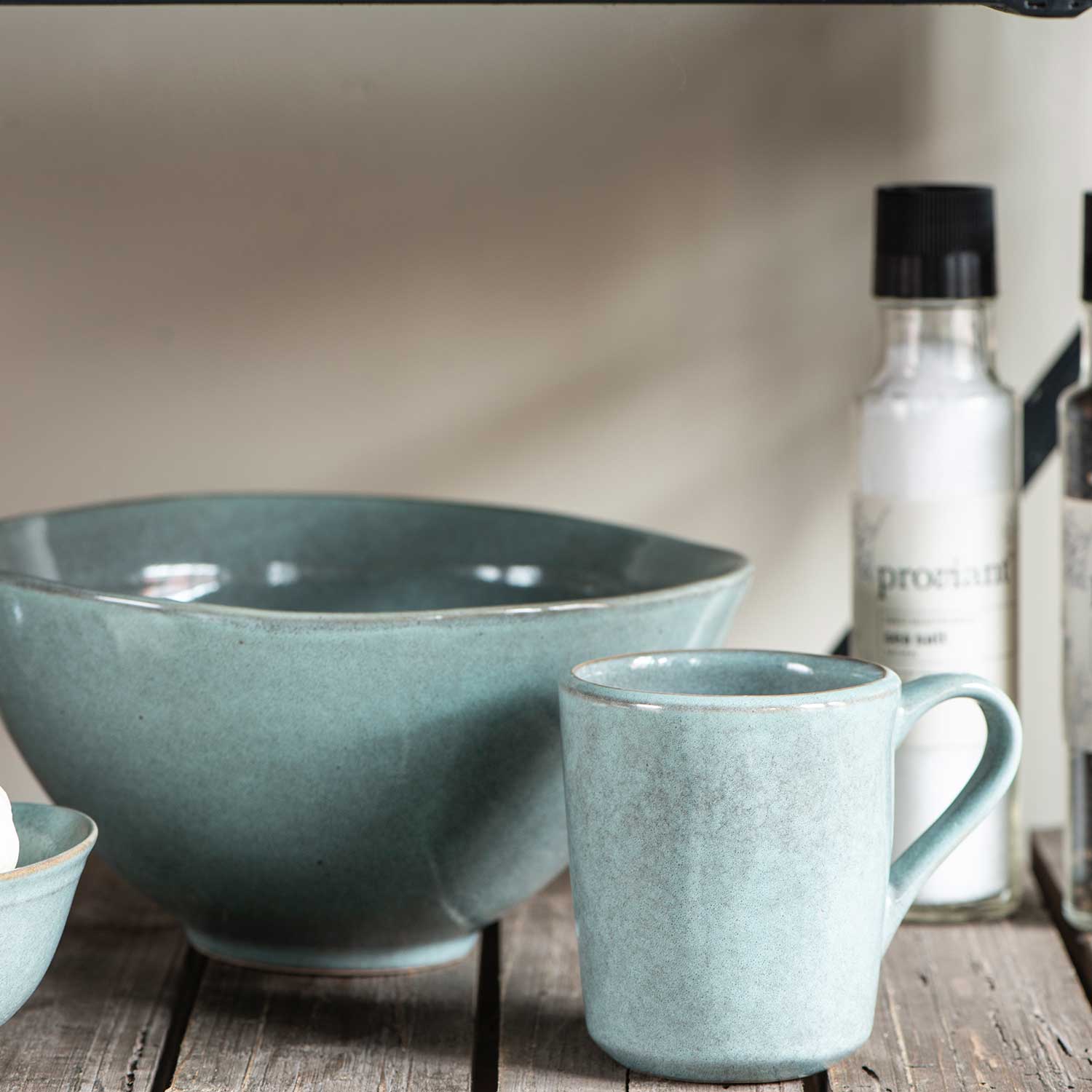 Becher mit Henkel "Dunes" (Light Blue)