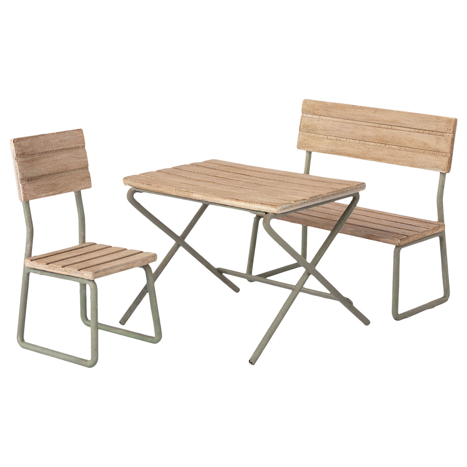Spielzeug-Gartenmöbel-Set - 3 tlg. (Braun)
