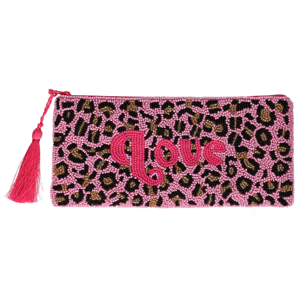 Kosmetiktasche "Elodie - Love" - L (Rosa)