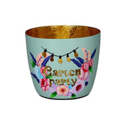Windlicht "Madra - Gartenparty" - M (Mint/Gold)