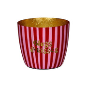 Windlicht "Madras - Hugs and Kisses" - M (Pink/Gold)