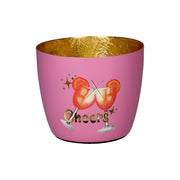 Windlicht "Madras - Cheers" - M (Rosa/Gold)