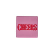 Untersetzer "Love Tiles - Cheers" - 11x0,6x11 cm (Rosa)