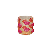 Windlcht "L'amour - Lippen" - 9 cm (Orange)