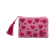 Kosmetiktasche "Elodie - Herzen" - XS (Rosa)
