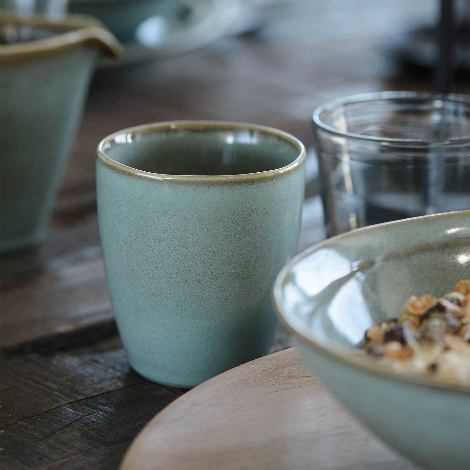 Becher mit Henkel "Dunes" (Light Blue)