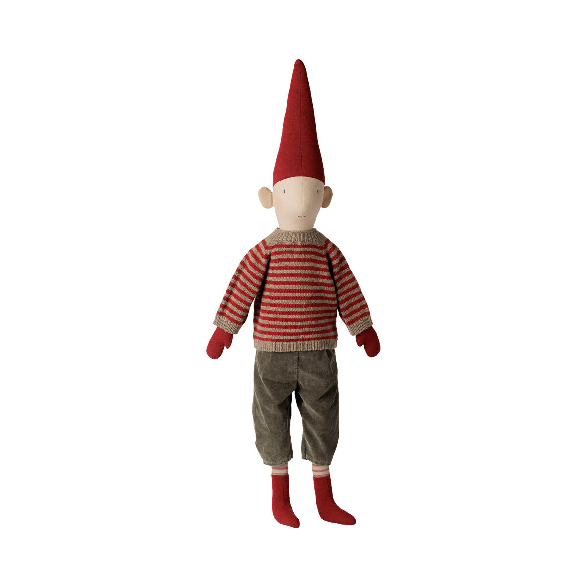 Pixy/Wichtel "Junge - Pullover" - Größe 5 (Braun/Rot)