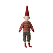 Pixy/Wichtel "Junge - Pullover" - Größe 5 (Braun/Rot)