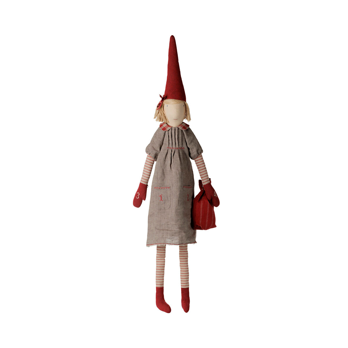 Adventskalender "Pixy - Mädchen" - 107 cm (Grau/Rot)
