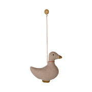Stoffornament "Ente" - 1,5x8x12 cm (Sand/Grün)