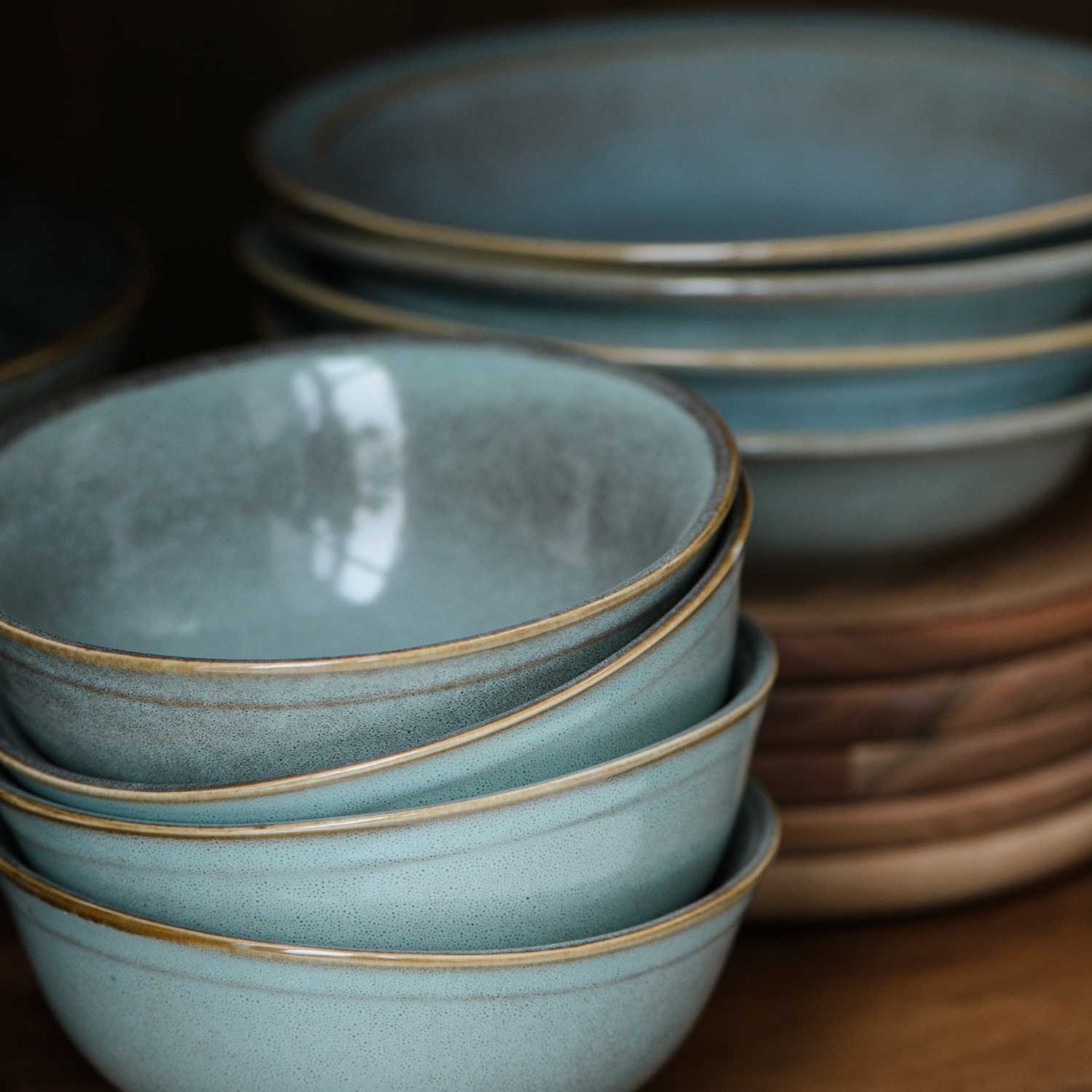 Suppenteller "Dunes" (Light Blue)