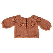 Gestrickte Strickjacke für Hase - Größe 4 (Vintage Rose)