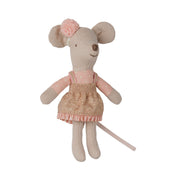 Maus "Fahrerin" - Kleine Schwester (Rose)