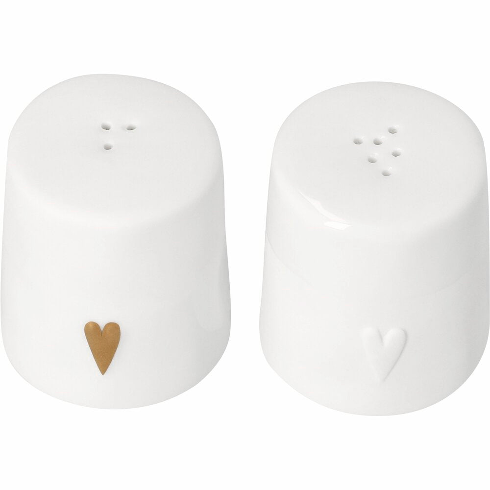 Salz- & Pfefferstreuer "Bon Appetit" - 4,5x5,3 cm (Weiß)