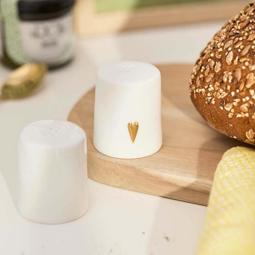 Salz- & Pfefferstreuer "Bon Appetit" - 4,5x5,3 cm (Weiß)