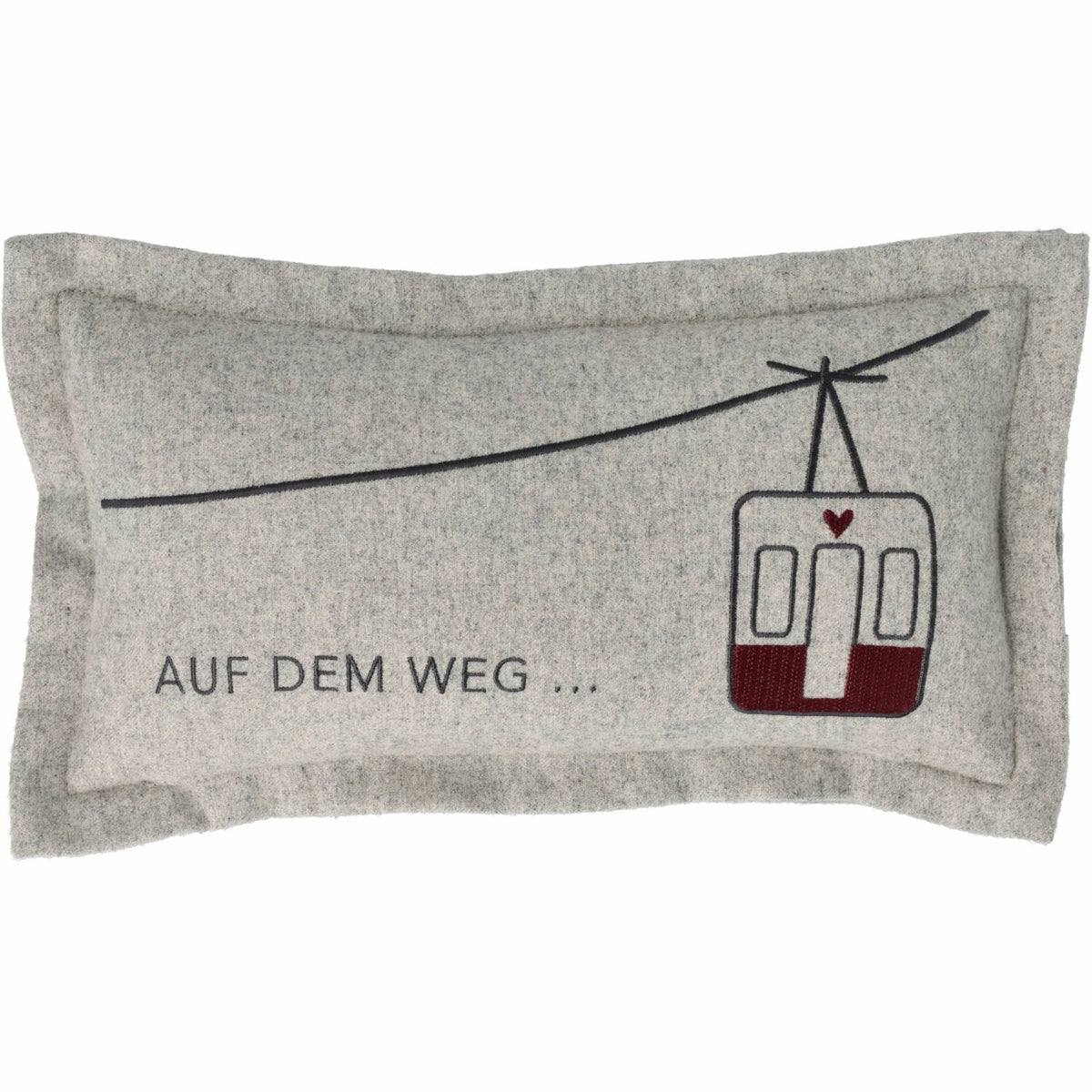 Traumkissen "Auf dem Weg zu dir" - 33x17 cm (Grau)