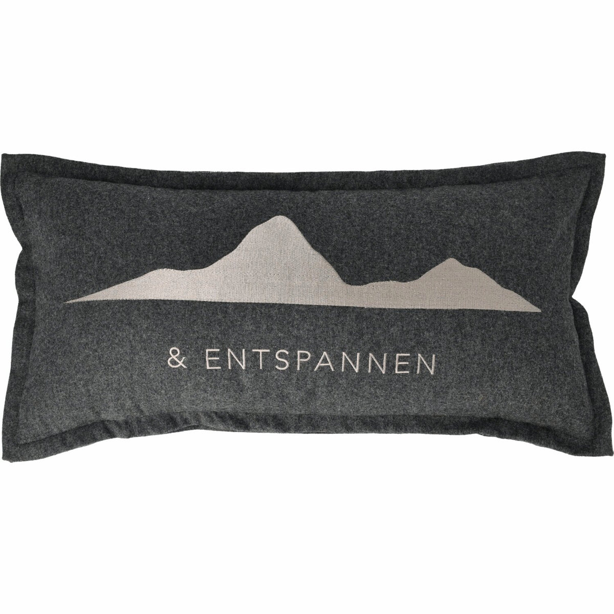 Tagtraumkissen "Durchatmen und entspannen" - 60x30 cm (Grau)