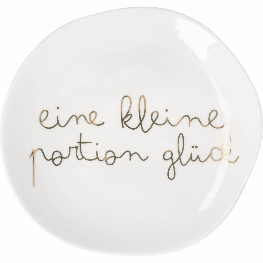 Kleiner Teller "Portion Glück" - 14 cm