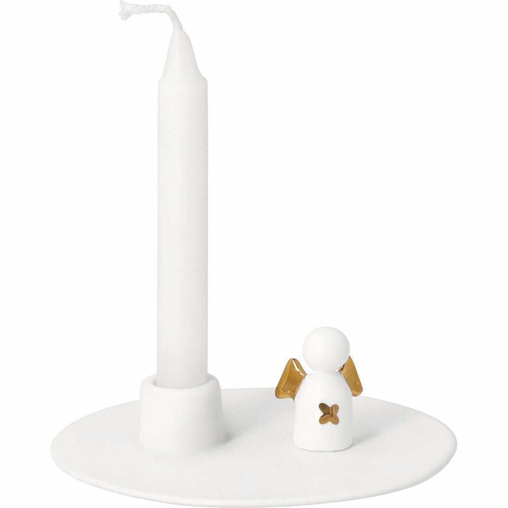 Kerzenhalter "Kleiner Glücksbote" -9,5x3,1 cm (Weiß)