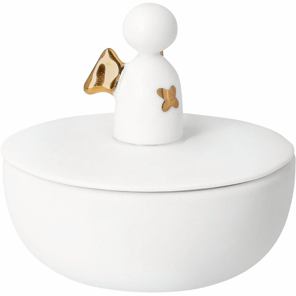 Dose "Kleiner Glücksbote" - 6x5,7 cm (Weiß)