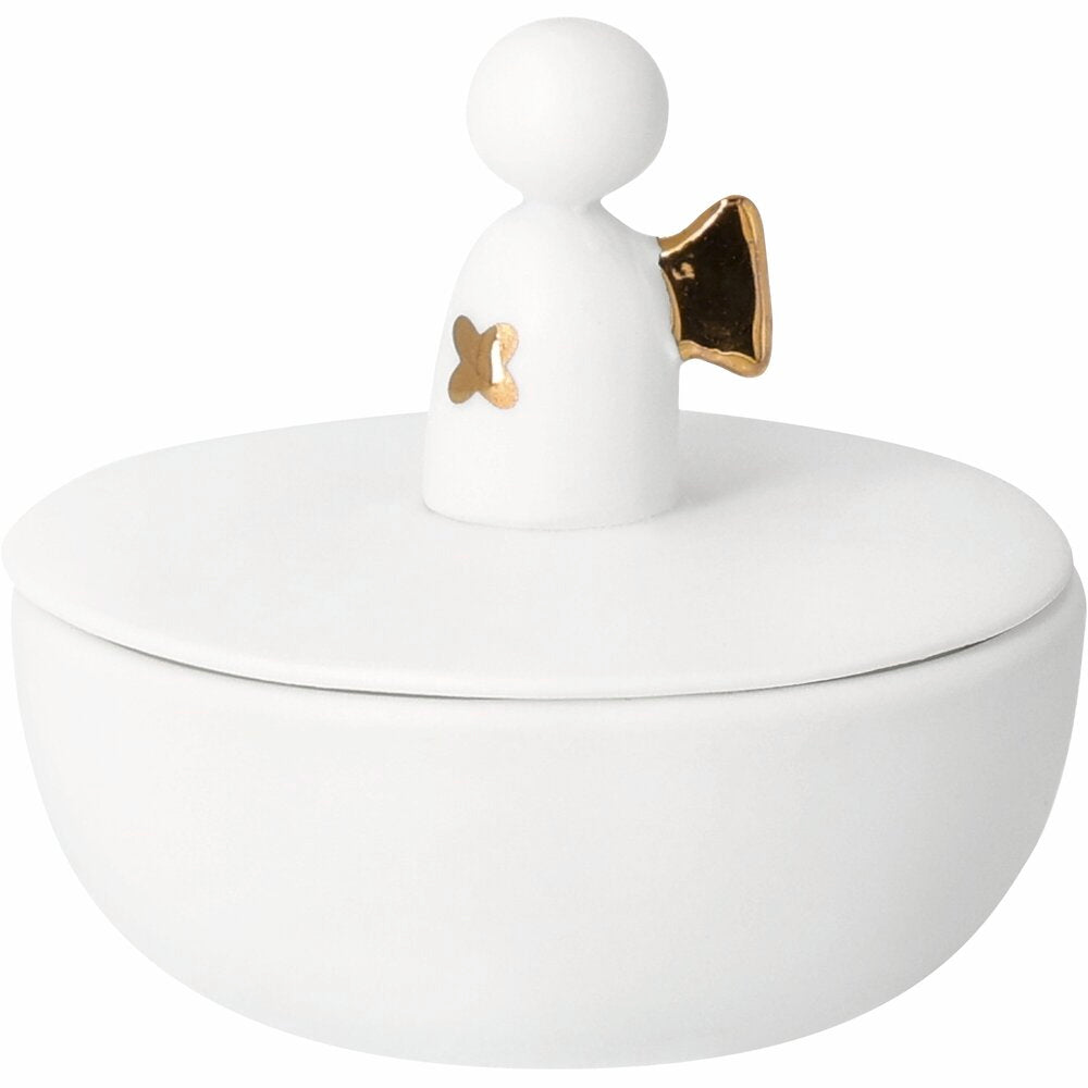 Dose "Kleiner Glücksbote" - 6x5,7 cm (Weiß)