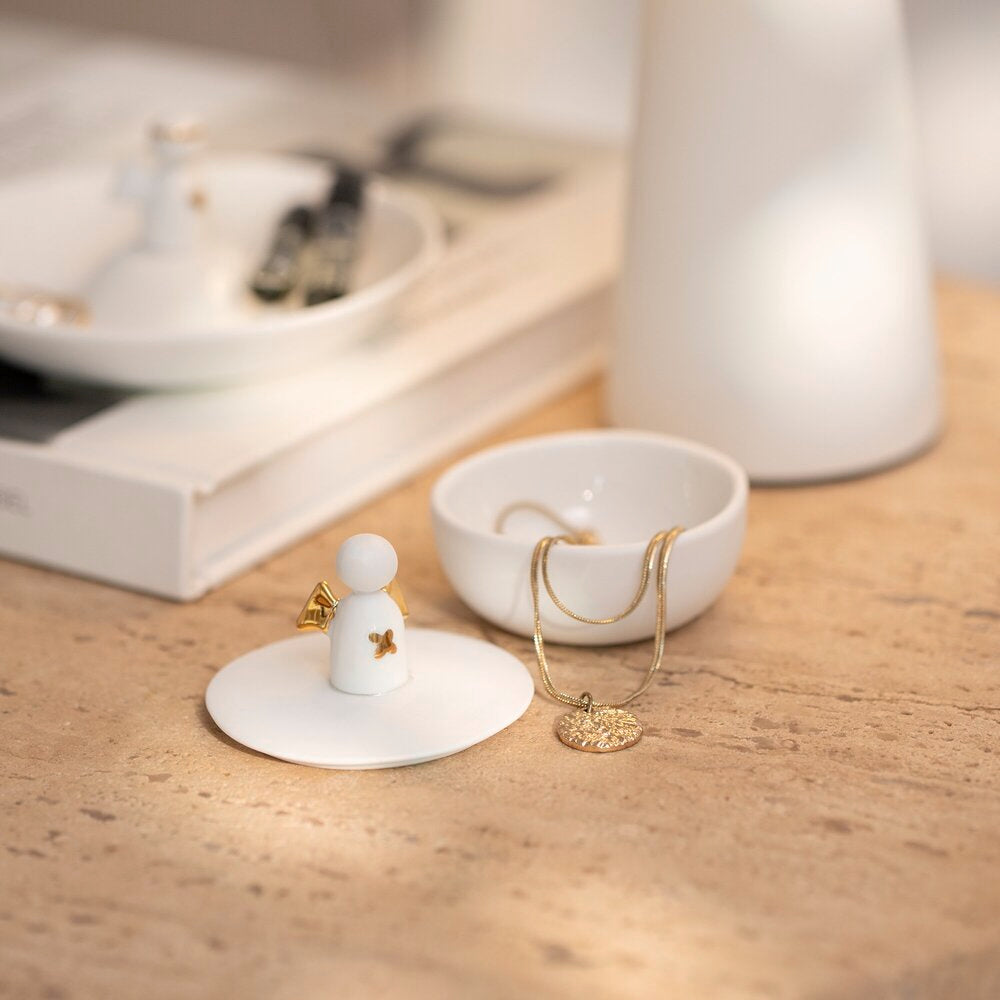 Dose "Kleiner Glücksbote" - 6x5,7 cm (Weiß)