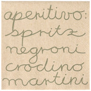 Cocktailserviette "Aperitivo" - 25x25 cm (Braun)