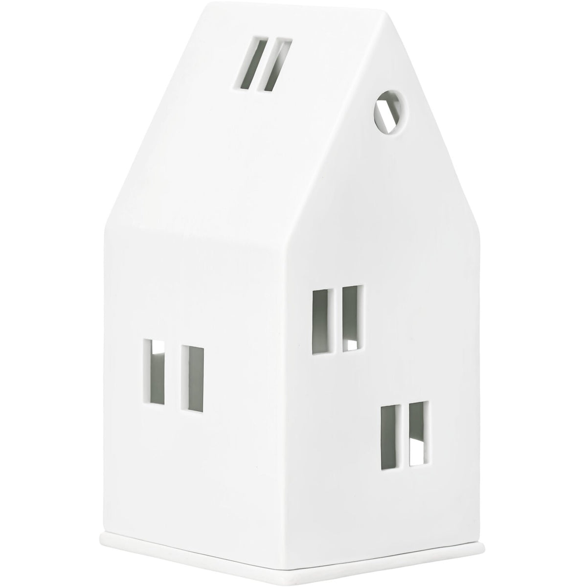 Lichthaus "Satteldach" - 9,8x9,3x18,2 cm (Weiß)