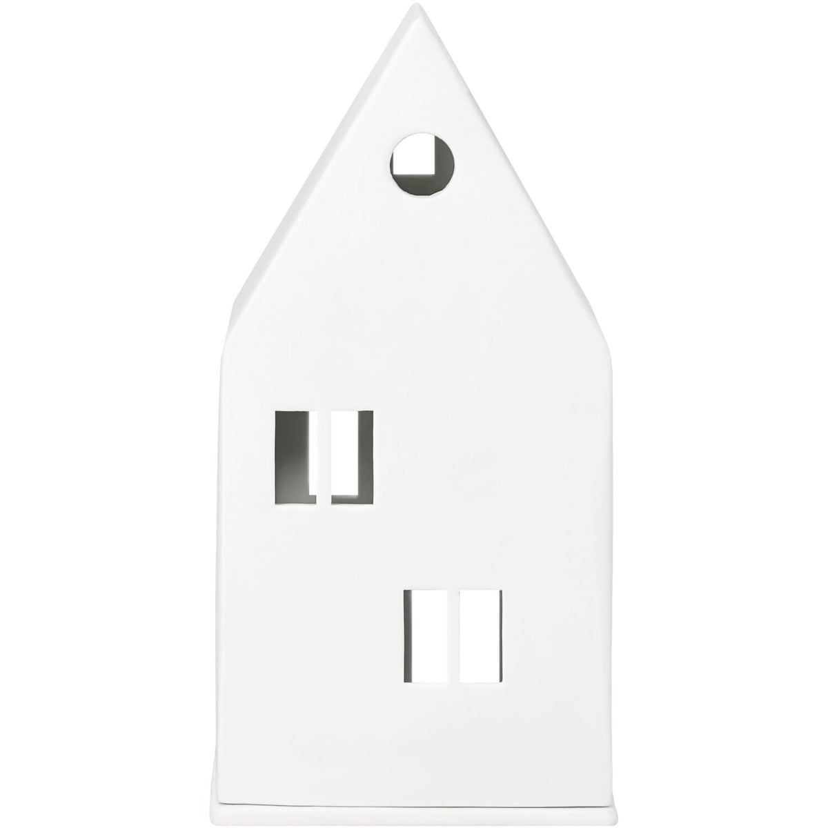 Lichthaus "Satteldach" - 9,8x9,3x18,2 cm (Weiß)