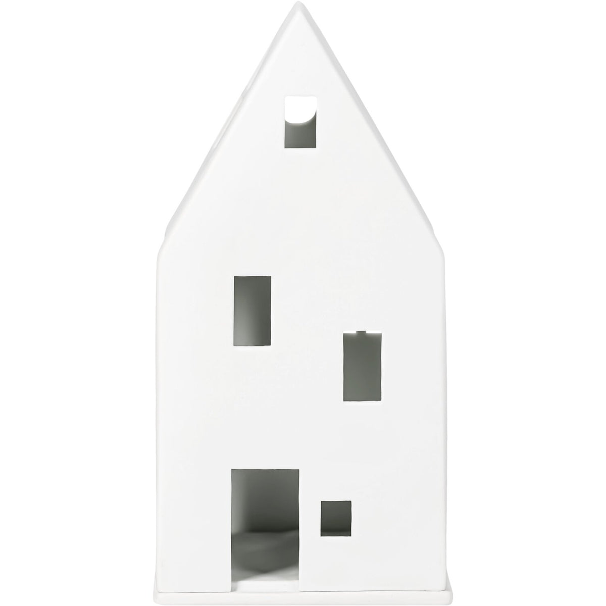 Lichthaus "Satteldach" - 9,8x9,3x18,2 cm (Weiß)