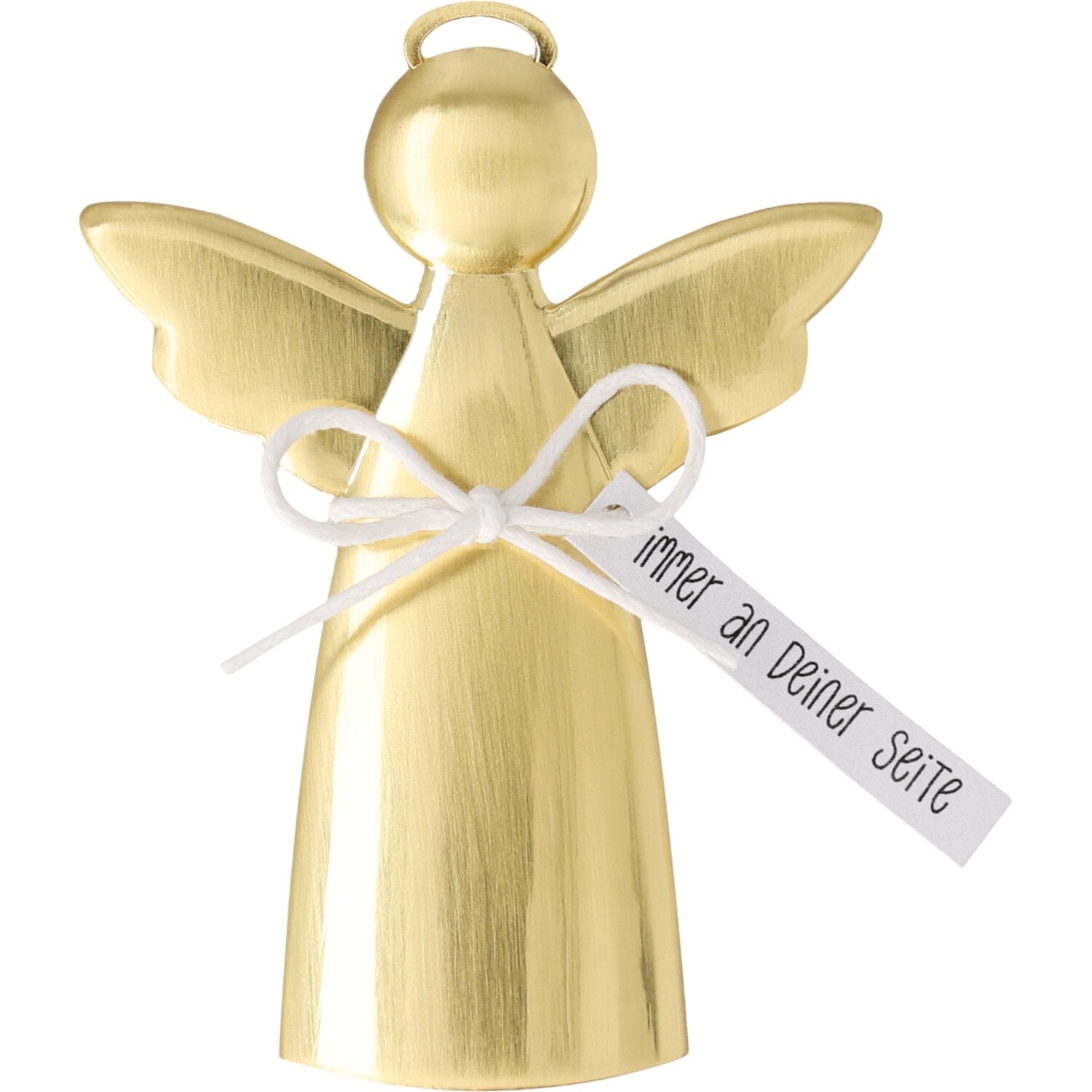 Metallengel "Immer an deiner Seite" - 7,3x5,3x0,7 cm (Gold)