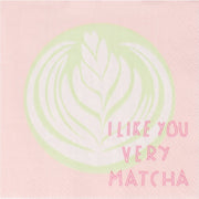 Cocktailserviette "I like you very Matcha" - 25x25 cm (Bunt)