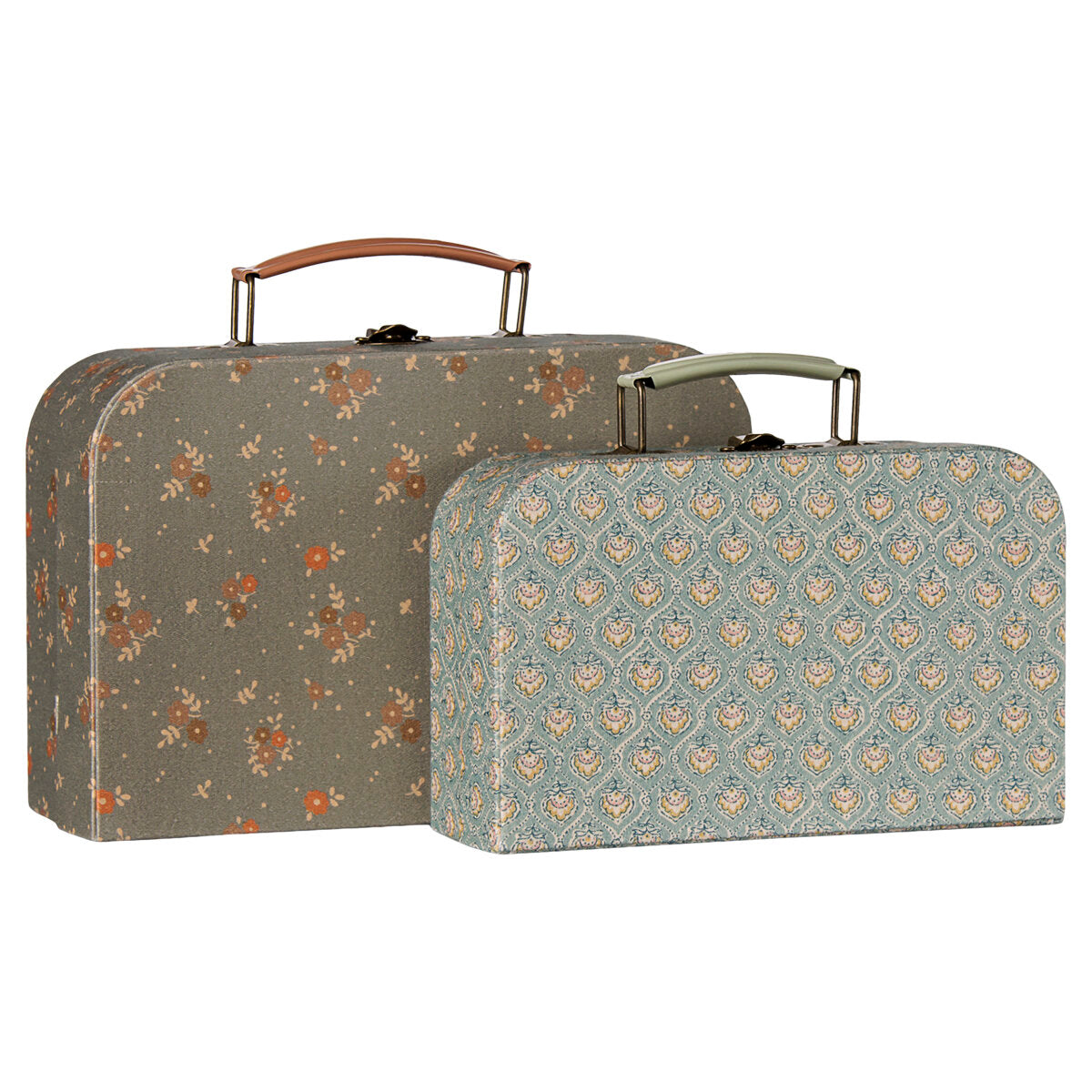 Spielzeug-Koffer-Set "Michette" im 2er-Set - 15x22x8 cm (Blau/Braun)