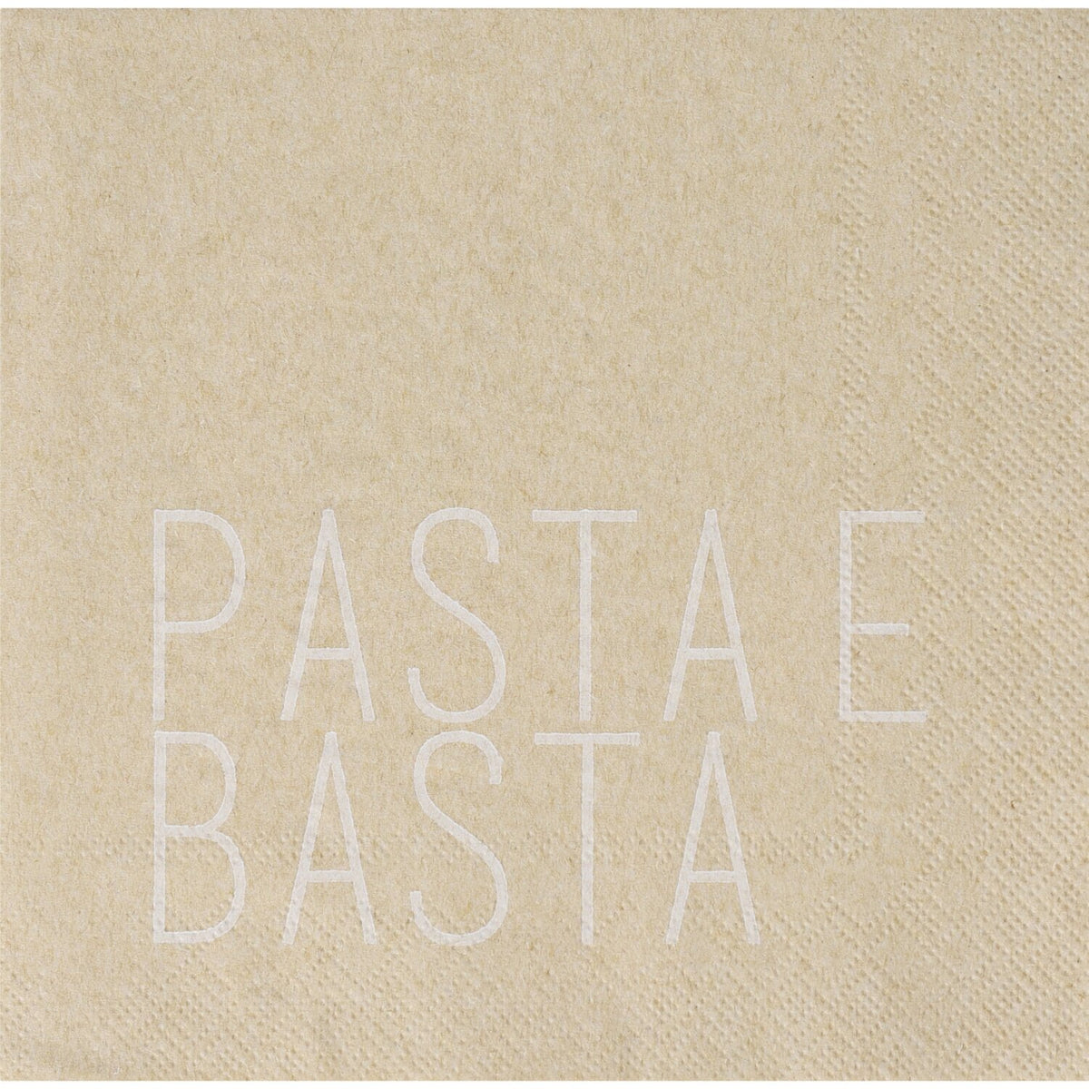 Papierserviette "Pasta e Basta" - 33x33 cm (Beige)