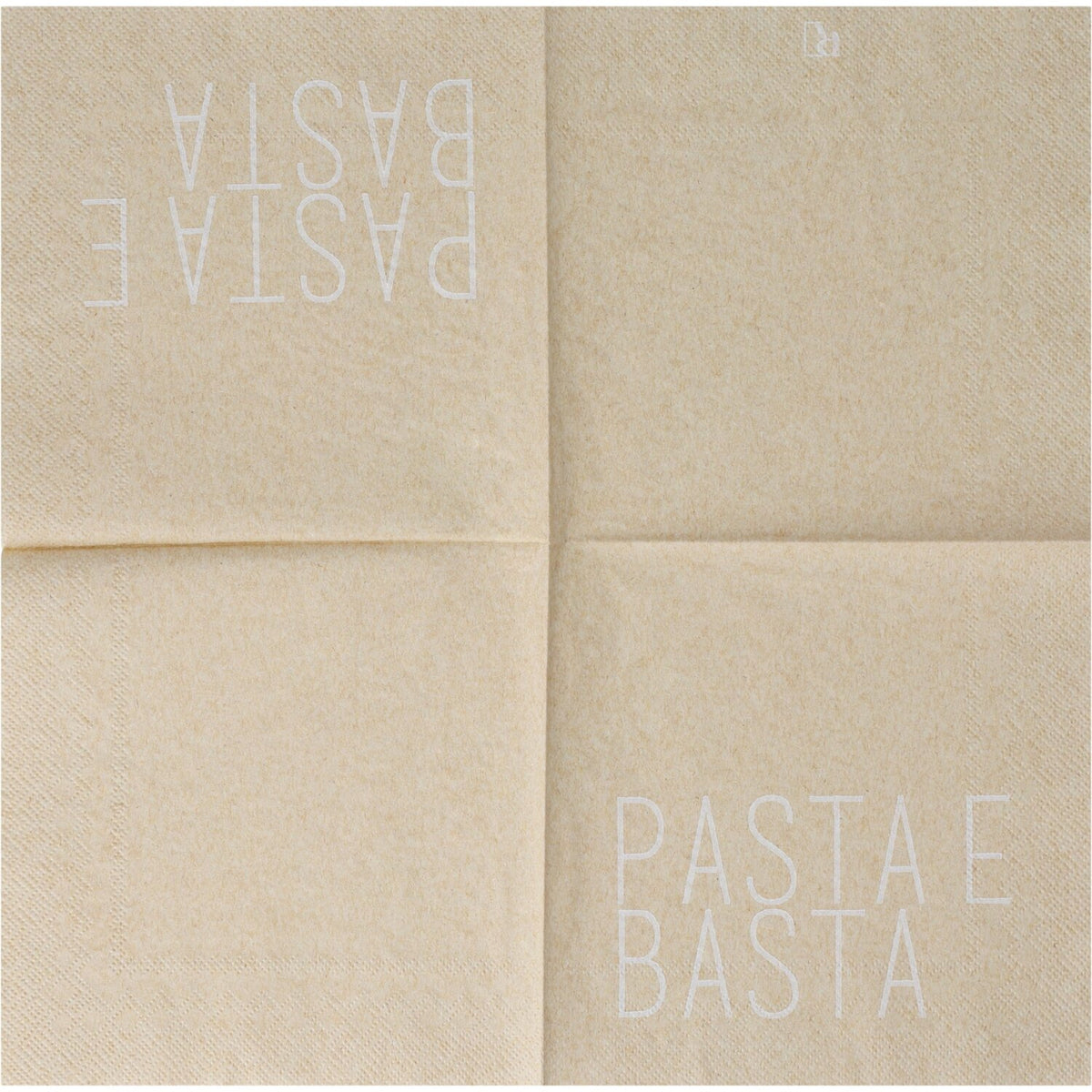 Papierserviette "Pasta e Basta" - 33x33 cm (Beige)