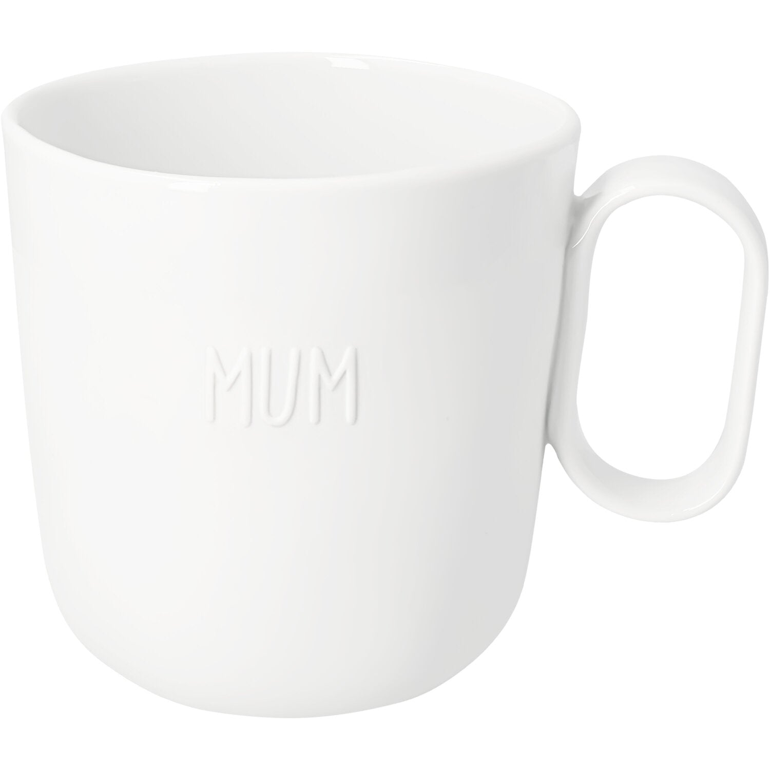 Tasse "Mum - Herz" - 12,7x9,4x10 cm (Weiß)