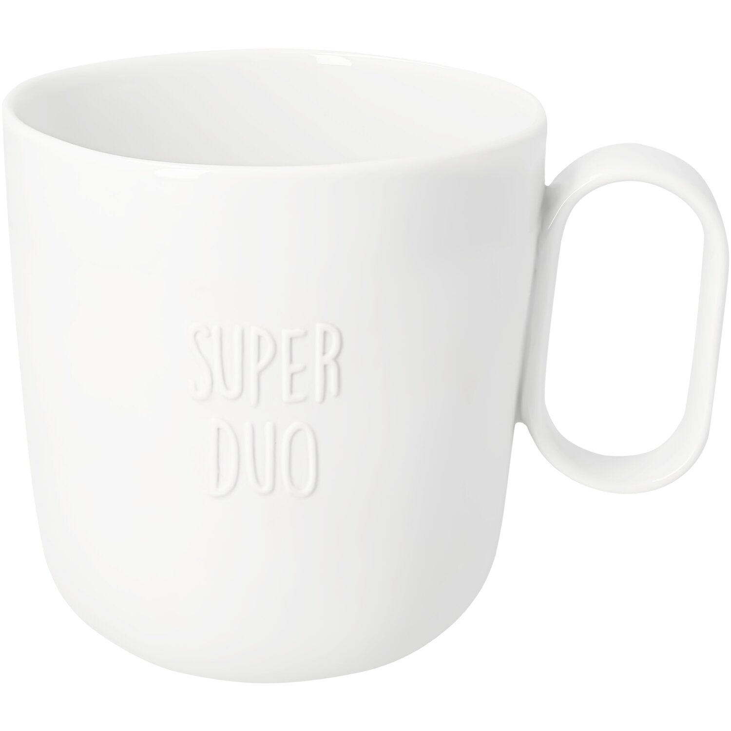 Tasse "Super Duo - Hund" - 12,7x9,4x10 cm (Weiß)