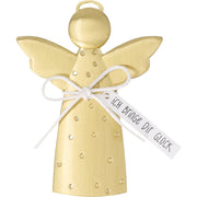 Metallengel "Schutzengel" - 7,3x5,3x0,7 cm (Gold)