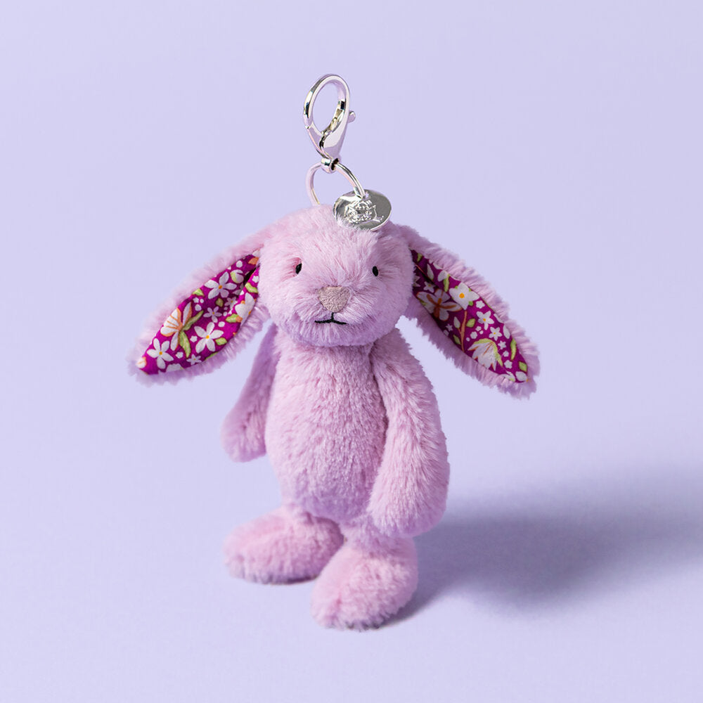 Kuscheltier Taschenanhänger Hase "Thistlepop Blossom" - 4x5x18 cm (Lila)