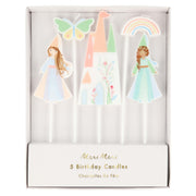 Kerzen "Princess" im 5er-Set - 5,3 cm (Bunt)