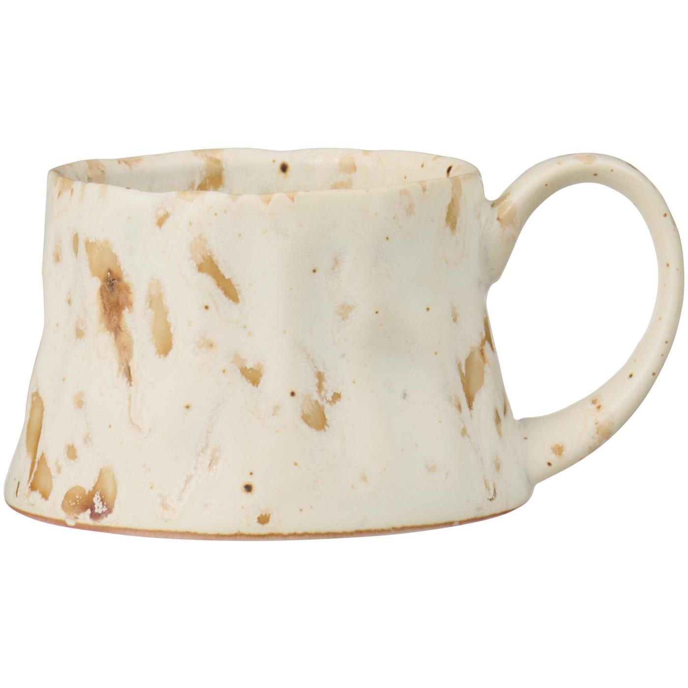 Tasse mit Henkel "Varbjerg" - 12,5x8,3x6 cm (Creme/Braun)