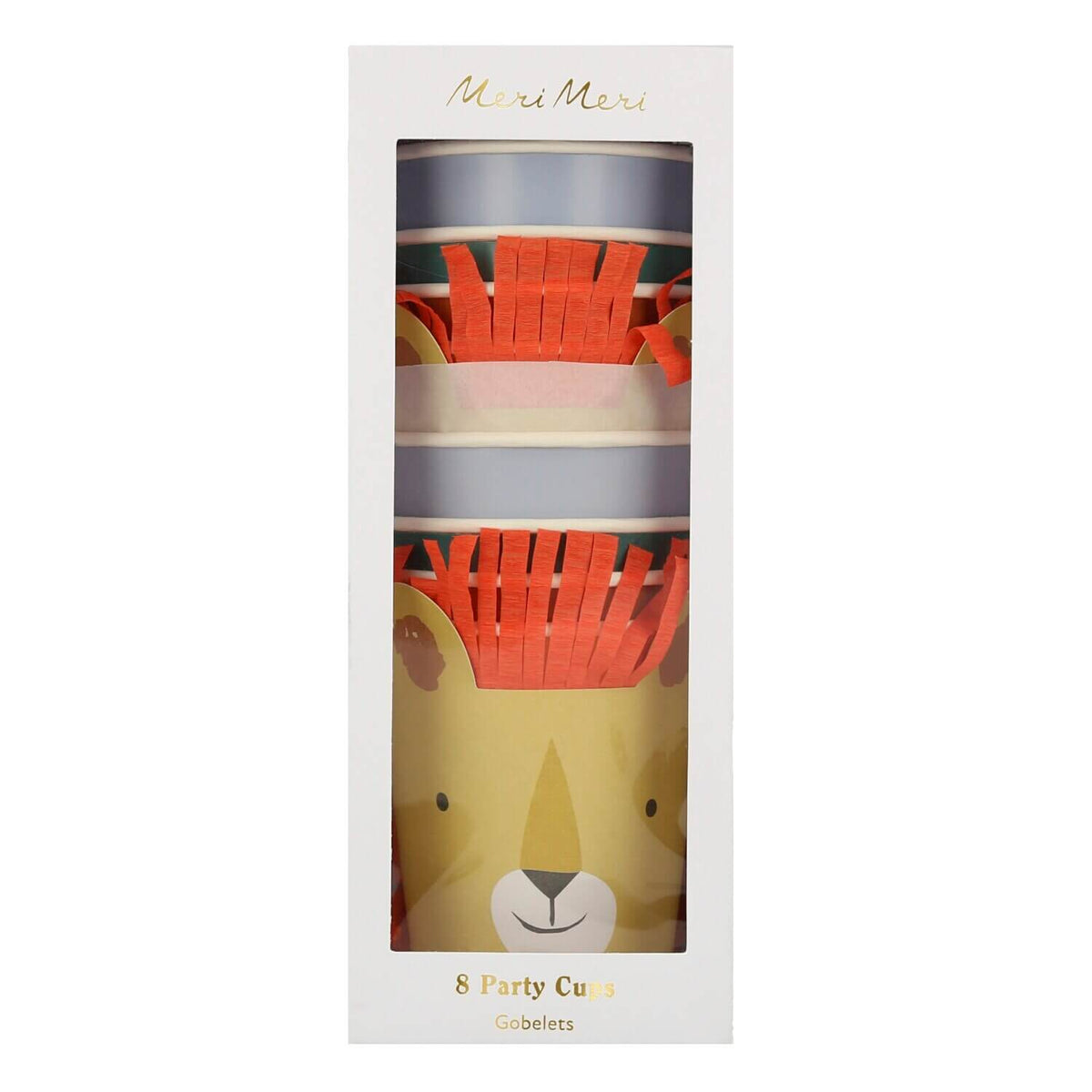 Pappbecher "Animal Parade" im 8er-Set - 256 ml (Bunt)