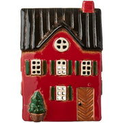 Haus für Teelicht "Stillenat - grüne Fensterläden" - 12,3x9x18,5 cm (Grün)
