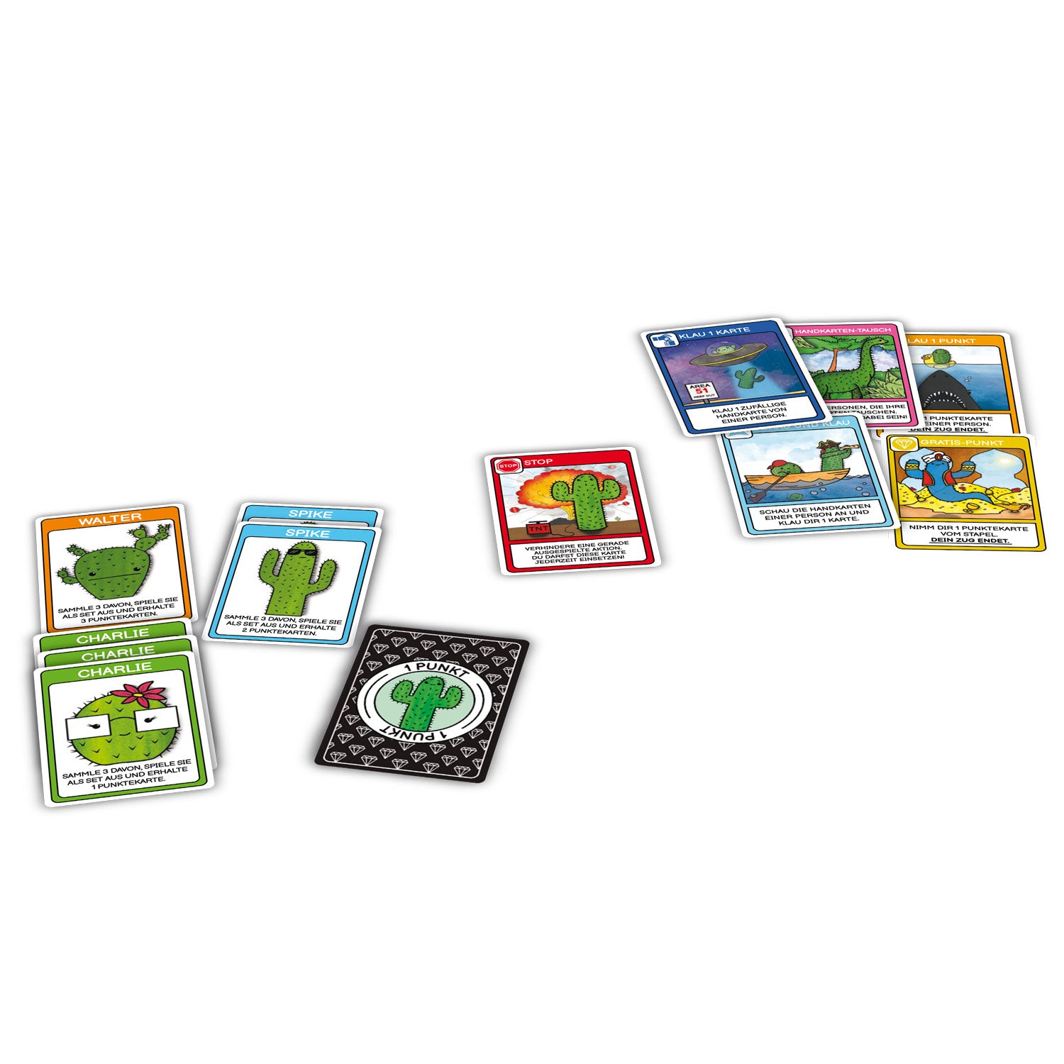 Karten-Set mit Kaktus- und Landschaftsmotiven, mehrere Karten im Layout