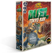Brettspiel-Box „King of Tokyo Duel: Tokyo Bay“ mit Monster-Artwork, gelbem iello-Logo