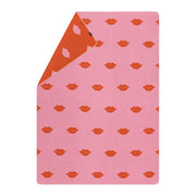 Flanelldecke "SILVRETTA - Red Lips" - 200x140 cm (Rosa)
