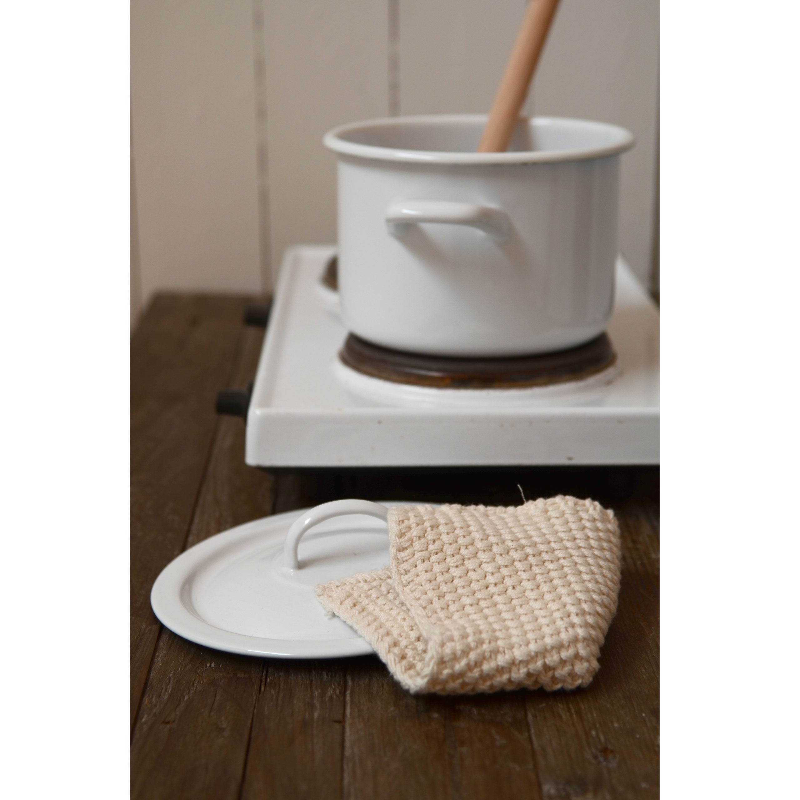 Mynte - Topflappen "Knitt" (Latte)
