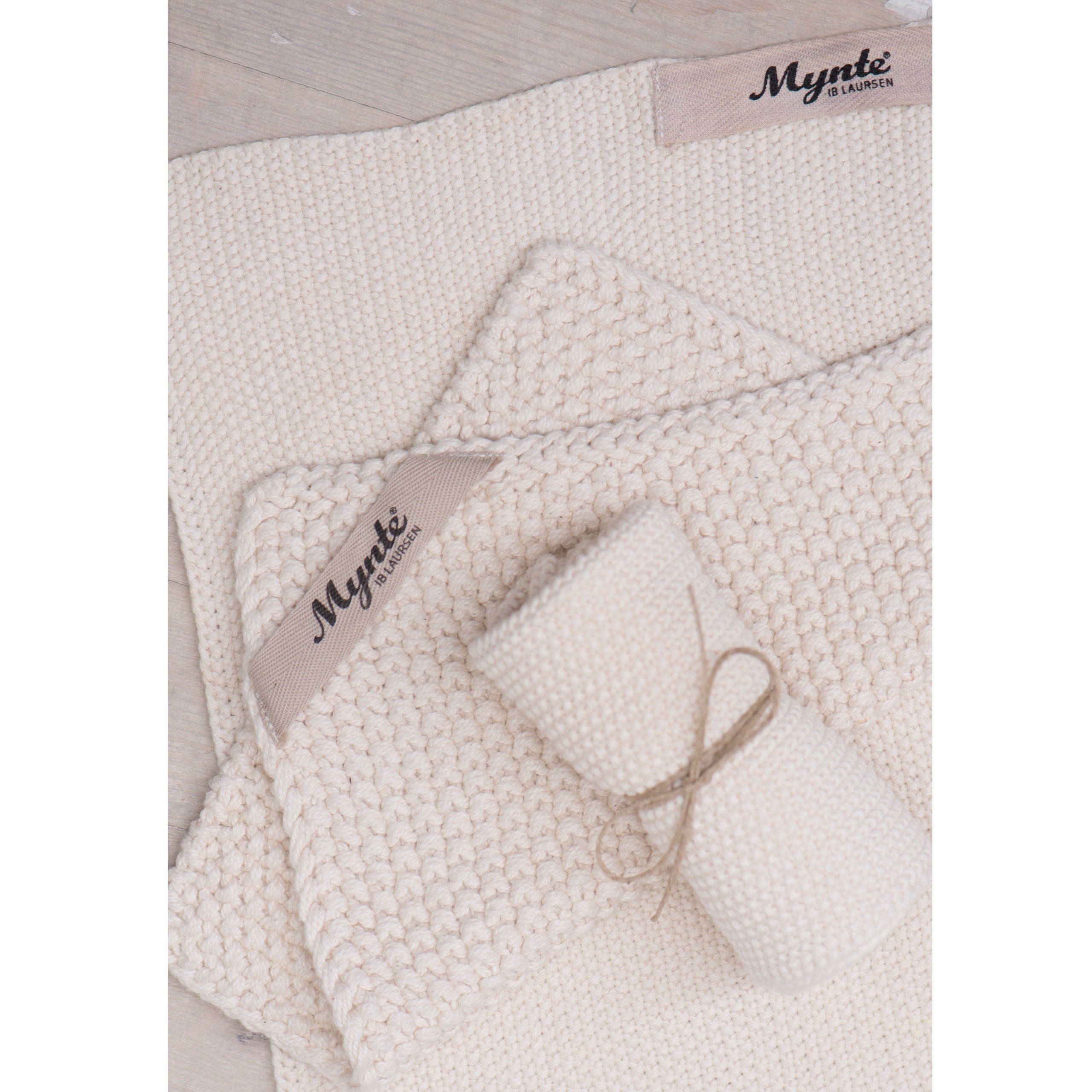 Mynte - Topflappen "Knitt" (Latte)