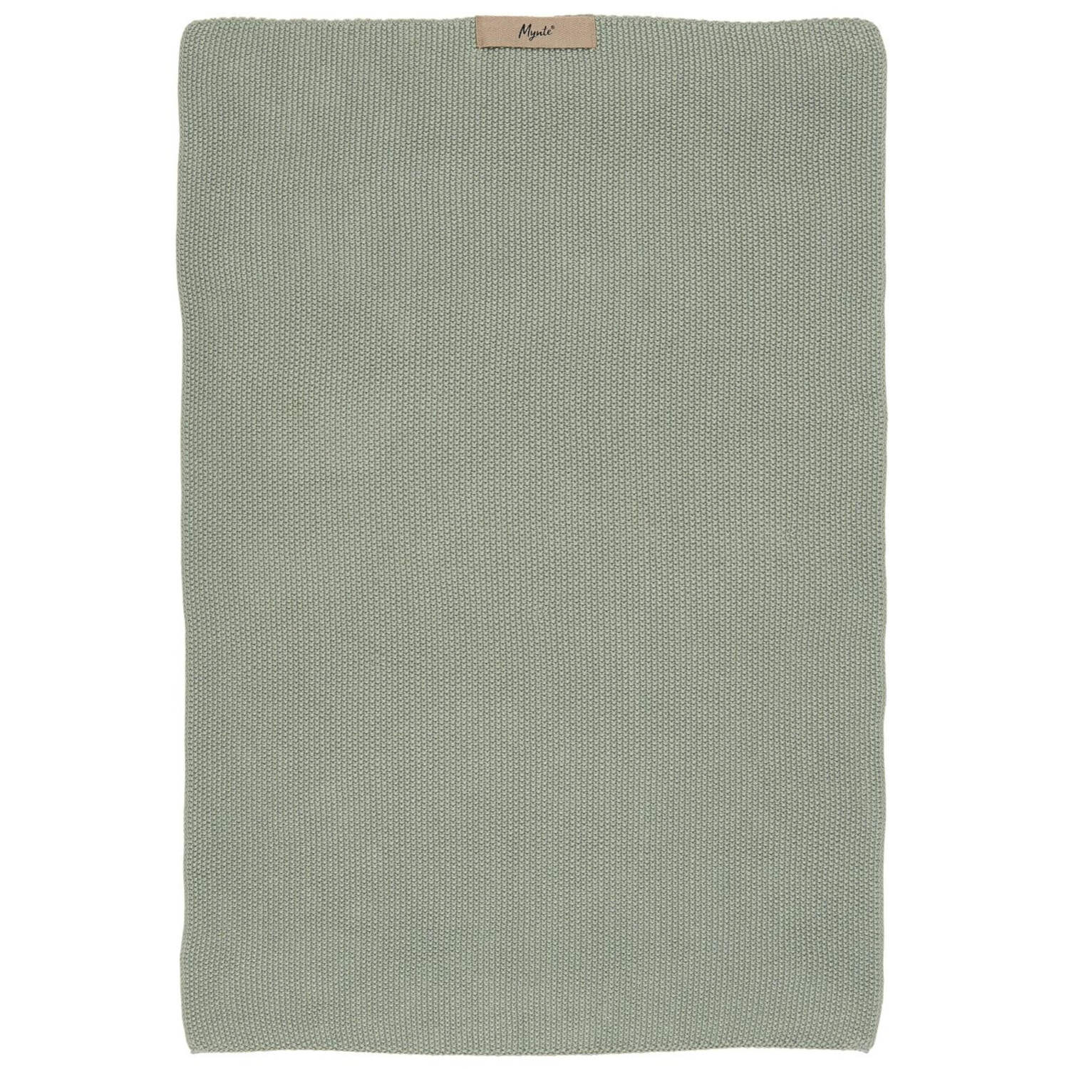Geschirrtuch  gestrickt "Mynte" - 40x60 cm (Staubig Grün)