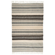 Teppich gestreift - 120x180 cm (Natur/Schwarz) Ib Laursen